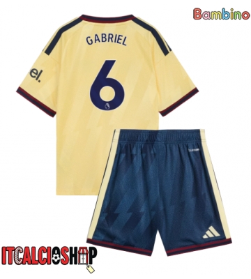 Arsenal Gabriel Magalhaes #6 Terza Maglia Bambino 2026-27 Manica Corta (+ Pantaloni corti)